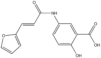 5-{[(2E)-3-(2-furyl)prop-2-enoyl]amino}-2-hydroxybenzoic acid 结构式