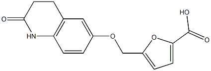 5-{[(2-oxo-1,2,3,4-tetrahydroquinolin-6-yl)oxy]methyl}-2-furoic acid 结构式