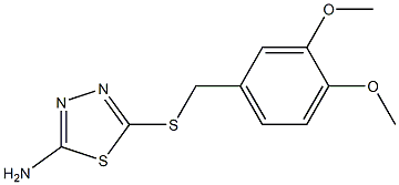 5-{[(3,4-dimethoxyphenyl)methyl]sulfanyl}-1,3,4-thiadiazol-2-amine 结构式