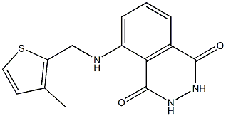 5-{[(3-methylthiophen-2-yl)methyl]amino}-1,2,3,4-tetrahydrophthalazine-1,4-dione 结构式