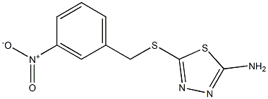 5-{[(3-nitrophenyl)methyl]sulfanyl}-1,3,4-thiadiazol-2-amine 结构式