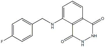5-{[(4-fluorophenyl)methyl]amino}-1,2,3,4-tetrahydrophthalazine-1,4-dione 结构式