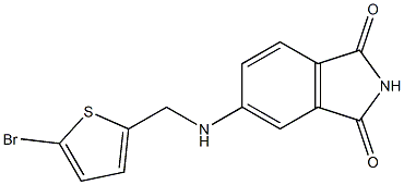 5-{[(5-bromothiophen-2-yl)methyl]amino}-2,3-dihydro-1H-isoindole-1,3-dione 结构式