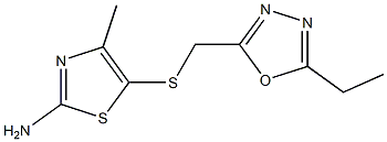 5-{[(5-ethyl-1,3,4-oxadiazol-2-yl)methyl]sulfanyl}-4-methyl-1,3-thiazol-2-amine 结构式