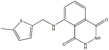 5-{[(5-methylthiophen-2-yl)methyl]amino}-1,2,3,4-tetrahydrophthalazine-1,4-dione 结构式