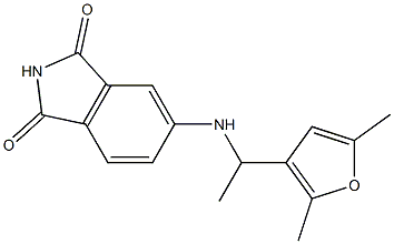 5-{[1-(2,5-dimethylfuran-3-yl)ethyl]amino}-2,3-dihydro-1H-isoindole-1,3-dione 结构式