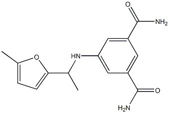 5-{[1-(5-methylfuran-2-yl)ethyl]amino}benzene-1,3-dicarboxamide 结构式