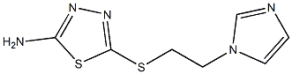 5-{[2-(1H-imidazol-1-yl)ethyl]sulfanyl}-1,3,4-thiadiazol-2-amine 结构式