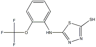 5-{[2-(trifluoromethoxy)phenyl]amino}-1,3,4-thiadiazole-2-thiol 结构式