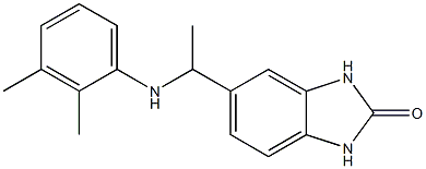 5-{1-[(2,3-dimethylphenyl)amino]ethyl}-2,3-dihydro-1H-1,3-benzodiazol-2-one 结构式