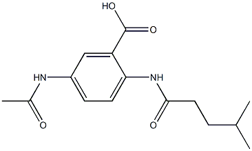 5-acetamido-2-(4-methylpentanamido)benzoic acid 结构式