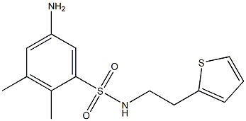 5-amino-2,3-dimethyl-N-[2-(thiophen-2-yl)ethyl]benzene-1-sulfonamide 结构式