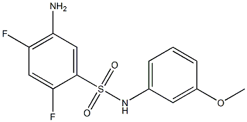 5-amino-2,4-difluoro-N-(3-methoxyphenyl)benzene-1-sulfonamide 结构式