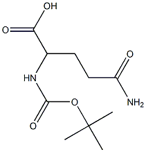 5-amino-2-[(tert-butoxycarbonyl)amino]-5-oxopentanoic acid 结构式