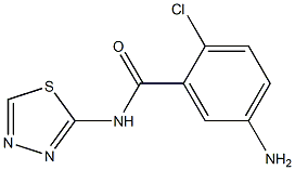 5-amino-2-chloro-N-(1,3,4-thiadiazol-2-yl)benzamide 结构式
