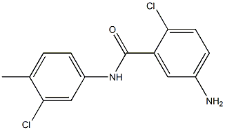 5-amino-2-chloro-N-(3-chloro-4-methylphenyl)benzamide 结构式