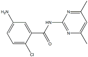 5-amino-2-chloro-N-(4,6-dimethylpyrimidin-2-yl)benzamide 结构式