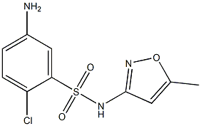 5-amino-2-chloro-N-(5-methyl-1,2-oxazol-3-yl)benzene-1-sulfonamide 结构式