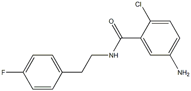 5-amino-2-chloro-N-[2-(4-fluorophenyl)ethyl]benzamide 结构式