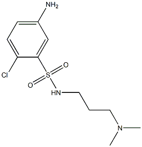 5-amino-2-chloro-N-[3-(dimethylamino)propyl]benzene-1-sulfonamide 结构式