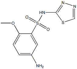 5-amino-2-methoxy-N-(1,3,4-thiadiazol-2-yl)benzene-1-sulfonamide 结构式