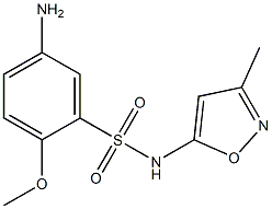 5-amino-2-methoxy-N-(3-methyl-1,2-oxazol-5-yl)benzene-1-sulfonamide 结构式