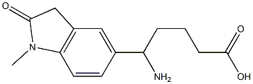 5-amino-5-(1-methyl-2-oxo-2,3-dihydro-1H-indol-5-yl)pentanoic acid 结构式