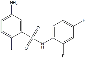 5-amino-N-(2,4-difluorophenyl)-2-methylbenzene-1-sulfonamide 结构式