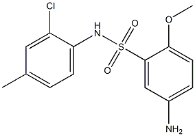 5-amino-N-(2-chloro-4-methylphenyl)-2-methoxybenzene-1-sulfonamide 结构式