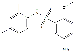 5-amino-N-(2-fluoro-4-methylphenyl)-2-methoxybenzene-1-sulfonamide 结构式