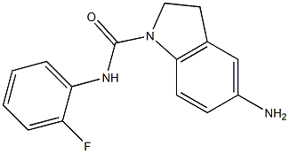 5-amino-N-(2-fluorophenyl)-2,3-dihydro-1H-indole-1-carboxamide 结构式