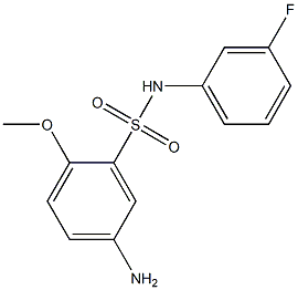 5-amino-N-(3-fluorophenyl)-2-methoxybenzene-1-sulfonamide 结构式