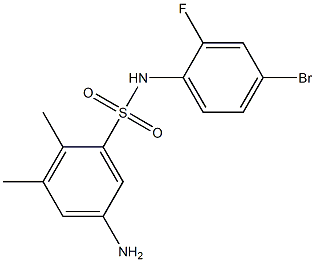 5-amino-N-(4-bromo-2-fluorophenyl)-2,3-dimethylbenzene-1-sulfonamide 结构式