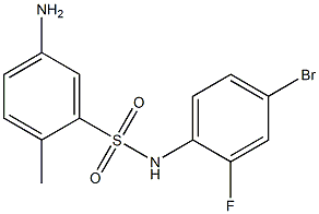 5-amino-N-(4-bromo-2-fluorophenyl)-2-methylbenzene-1-sulfonamide 结构式