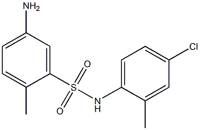 5-amino-N-(4-chloro-2-methylphenyl)-2-methylbenzene-1-sulfonamide 结构式