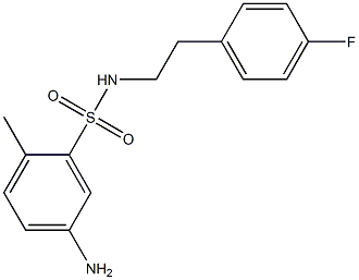 5-amino-N-[2-(4-fluorophenyl)ethyl]-2-methylbenzene-1-sulfonamide 结构式