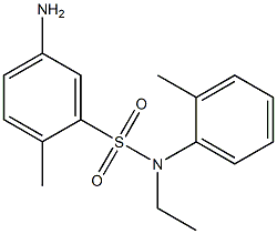 5-amino-N-ethyl-2-methyl-N-(2-methylphenyl)benzene-1-sulfonamide 结构式