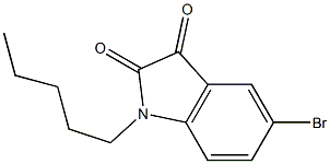 5-bromo-1-pentyl-2,3-dihydro-1H-indole-2,3-dione 结构式