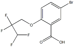 5-bromo-2-(2,2,3,3-tetrafluoropropoxy)benzoic acid 结构式