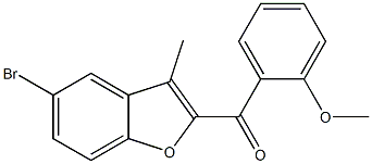 5-bromo-2-[(2-methoxyphenyl)carbonyl]-3-methyl-1-benzofuran 结构式