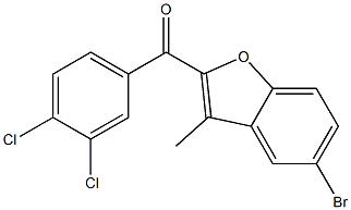 5-bromo-2-[(3,4-dichlorophenyl)carbonyl]-3-methyl-1-benzofuran 结构式
