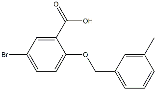 5-bromo-2-[(3-methylphenyl)methoxy]benzoic acid 结构式