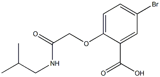 5-bromo-2-{[(2-methylpropyl)carbamoyl]methoxy}benzoic acid 结构式