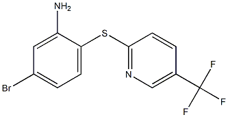 5-bromo-2-{[5-(trifluoromethyl)pyridin-2-yl]sulfanyl}aniline 结构式