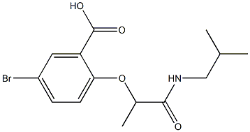 5-bromo-2-{1-[(2-methylpropyl)carbamoyl]ethoxy}benzoic acid 结构式