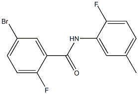 5-bromo-2-fluoro-N-(2-fluoro-5-methylphenyl)benzamide 结构式