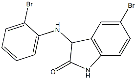 5-bromo-3-[(2-bromophenyl)amino]-2,3-dihydro-1H-indol-2-one 结构式