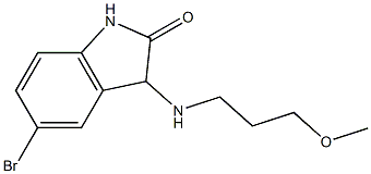 5-bromo-3-[(3-methoxypropyl)amino]-2,3-dihydro-1H-indol-2-one 结构式