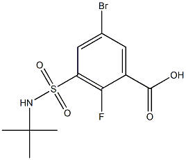 5-bromo-3-[(tert-butylamino)sulfonyl]-2-fluorobenzoic acid 结构式