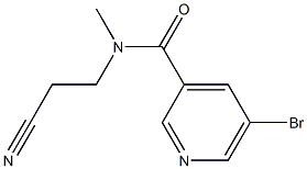 5-bromo-N-(2-cyanoethyl)-N-methylpyridine-3-carboxamide 结构式